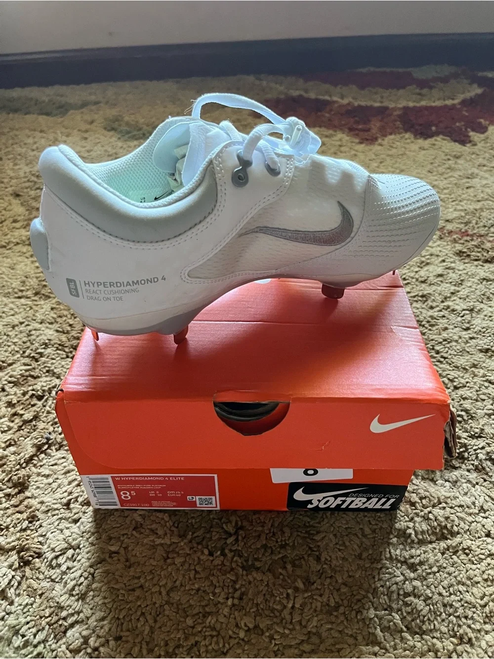 Nike Hyperdiamond 4 Elite Softball Cleats Size 8.5